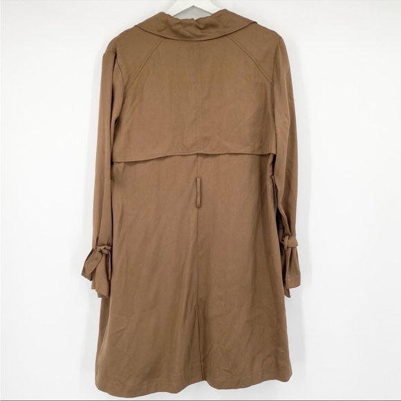 NWT BB Dakota Pardon My Trench Brown Trench Jacket S - Picture 3 of 4